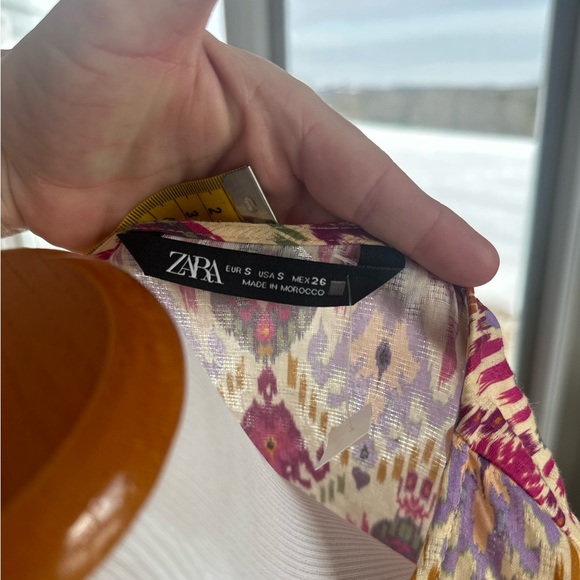 NWT Zara Long Sleeve linen Crop US S - Picture 4 of 9